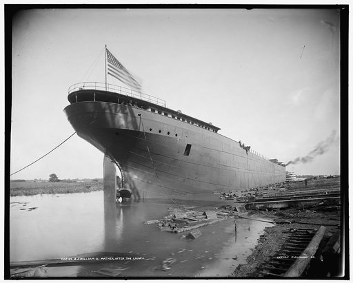 S.S. William G. Mather, after the launch