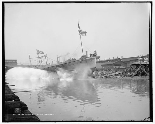 The Launch of the Str. Britannia