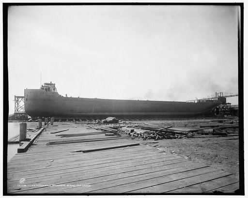 S.S. W.E. Fitzgerald, broadside before the launch
