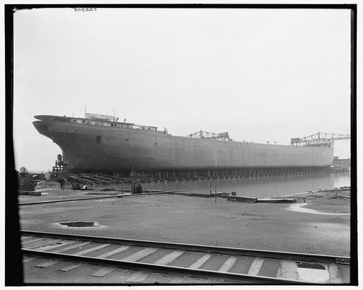 S.S. J.H. Sheadle, stern view before the launch