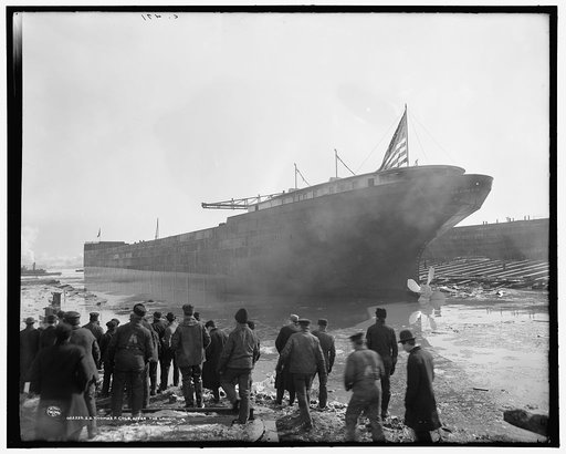 S.S. Thomas F. Cole after the launch