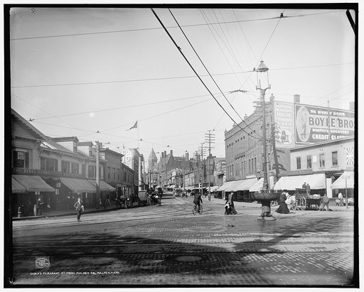 Pleasant St. from Malden Sq., Malden, Mass.