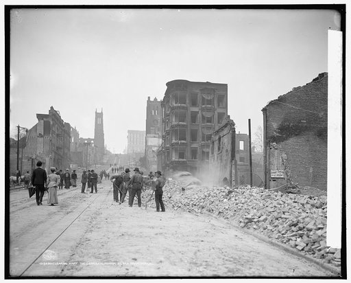 Clearing away the debris, California St., San Francisco, Cal.