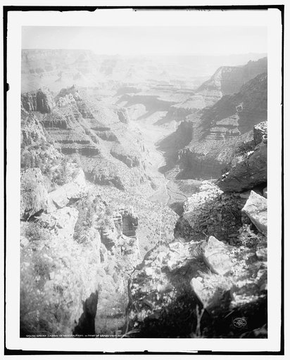 Grand Canyon of Arizona from in front of Grand View Hotel