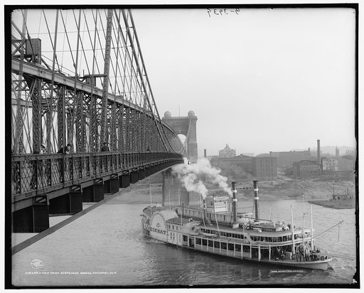 A View from Suspension Bridge, Cincinnati, Ohio