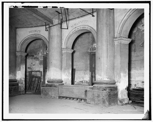 Old slave block in St. Louis Hotel, New Orleans, La.