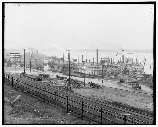 The Levee from the bluff, Memphis, Tenn.