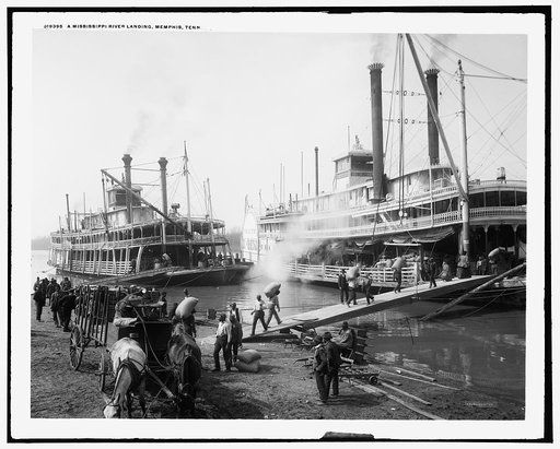 A Mississippi River landing, Memphis, Tenn. [i.e., Vicksburg, Miss.