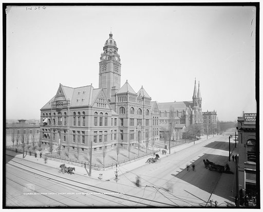 Jefferson County Court House and St. Paul's Church, Birmingham, Ala.