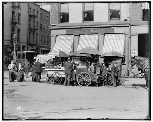 Broad St. lunch carts, New York, N.Y.