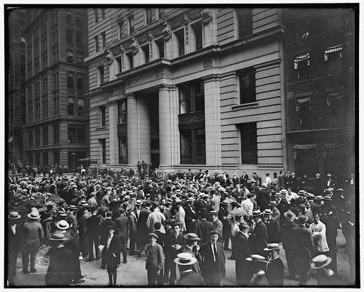 Curb street brokers and Broad exchange, New York