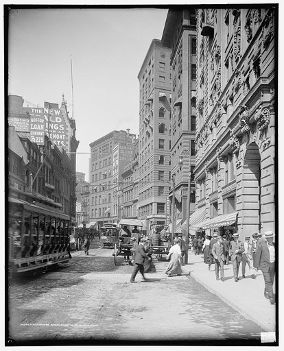Newspaper Row, Washington St., Boston, Mass.