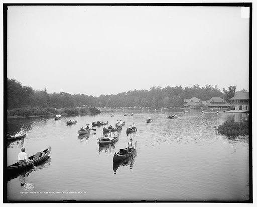Canoeing on Charles River, Charles River Reservation, Mass.