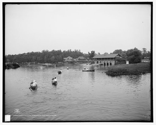 Canoeing on Charles River, Charles River Reservation, Mass.