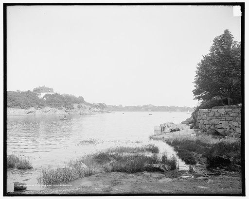 Glimpse of harbor, West Manchester, Mass.
