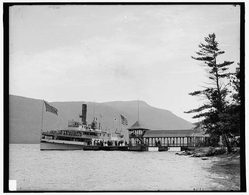 Steamboat Sagamore at Silver Bay landing, Lake George, N.Y.