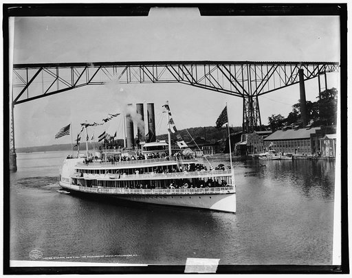Steamer New York and Poughkeepsie Bridge, Poughkeepsie