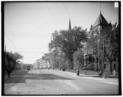 Main Street and Court House, Northampton, Mass.