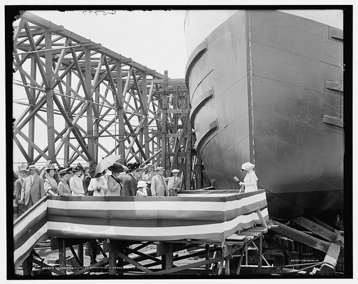 Launching party, S.S. Conemaugh, Wyandotte, Mich.