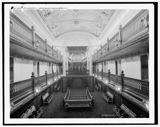 Str. City of Detroit III, grand salon, looking forward