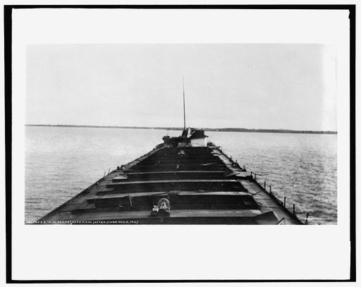 S.S. M.W. [i.e. Howard M.] Hanna, deck view, after storm
