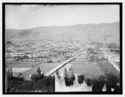 Latin American townscape in valley