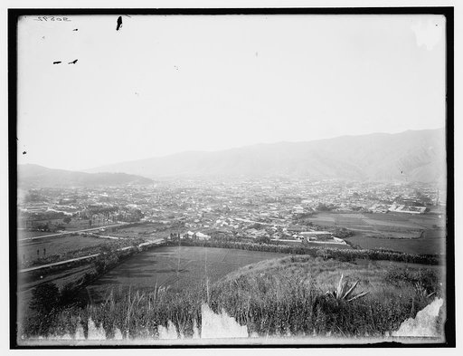 Latin American townscape in valley