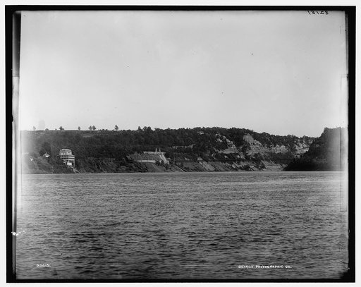 Lewiston & Queenston Suspension bridge, Niagara River, New York and Canada
