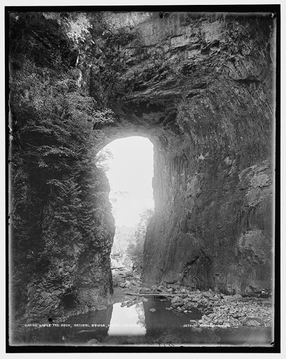 Under the arch, Natural Bridge, West Virginia [sic