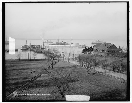 Hampton Roads from Hotel Warwick, Newport News, Va.