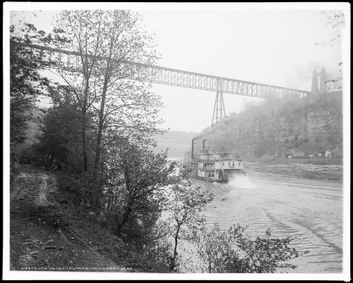 Str. Falls City passing High Bridge, Ky.