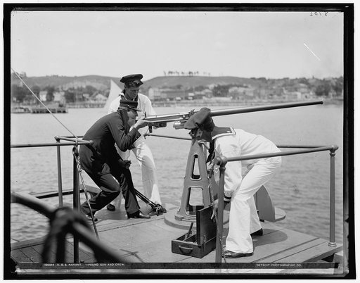 U.S.S. Nahant, 1-pound gun and crew