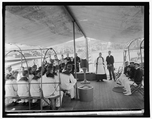 U.S.S. Nahant, church service