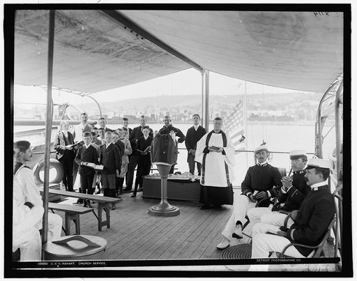 U.S.S. Nahant, church service
