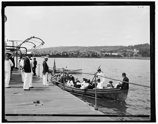 U.S.S. Nahant, visitors going ashore