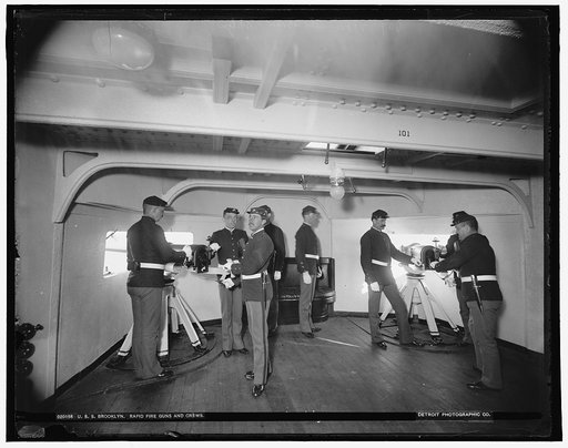 U.S.S. Brooklyn rapid fire guns and crews