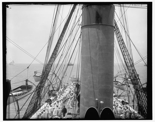U.S.S. Hartford, aft from foretop
