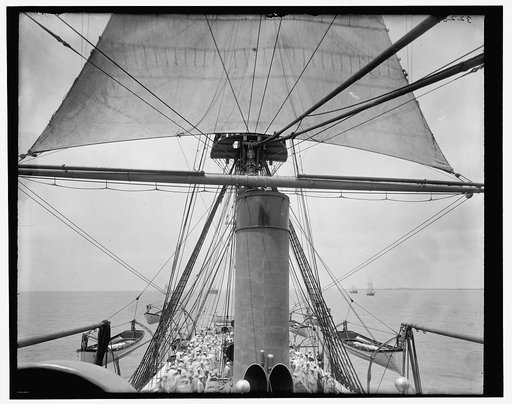 U.S.S. Hartford, aft from foretop