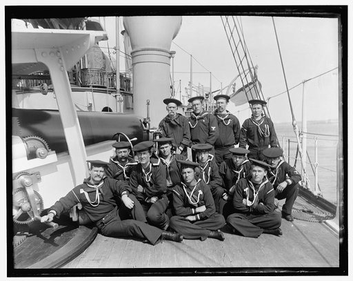 U.S.S. New York, group of sailors