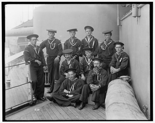 U.S.S. Oregon, gunner George Sanderson and crew