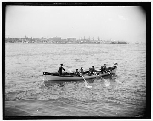 U.S.S. San Francisco, six-oared barge