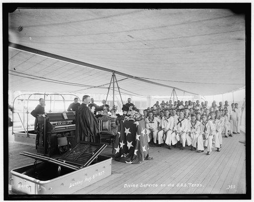Divine service on the U.S.S. Texas