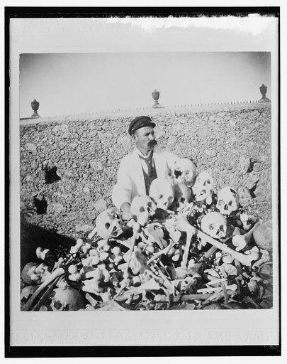 Heap of bones in the cemetery, Necropolis Cristobal Colon, Havana