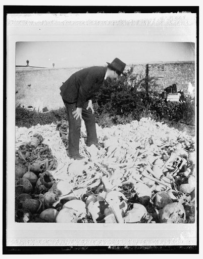 Heap of bones in the cemetery, Necropolis Cristobal Colon, Havana