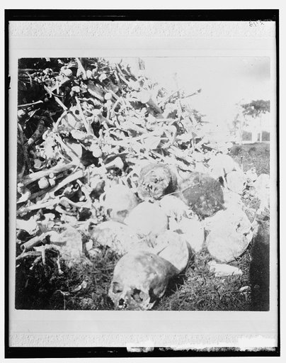 Heap of bones in the cemetery, Necropolis Cristobal Colon, Havana