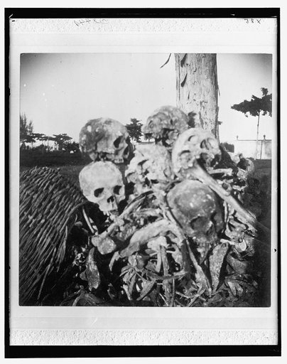 Heap of bones in cemetery, Necropolis Cristobal Colon, Havana