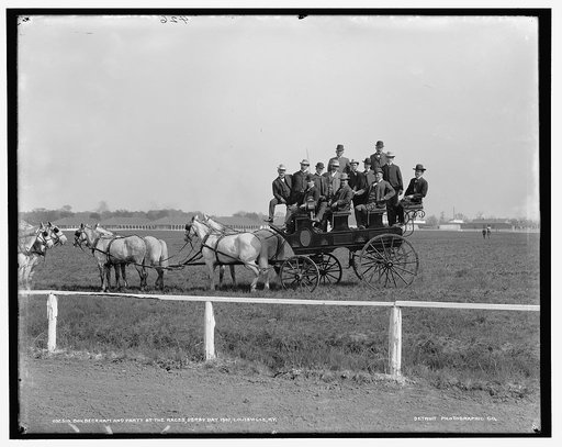 Gov. Beckham and party at the races, Derby Day, Louisville, Ky.