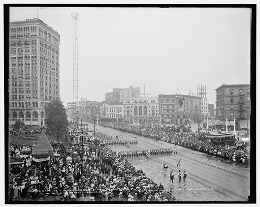 Cadillac's body guard, civic & industrial parade, Detroit bi-centenary celebration