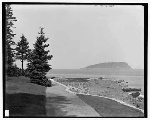 Bar Harbor on the shore path, Mount Desert Island, Me.