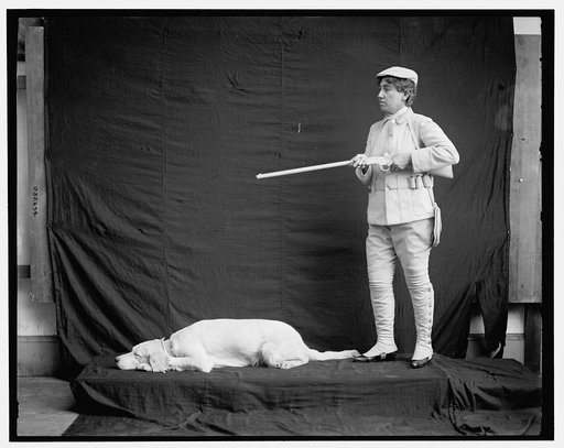 Billy and his mistress in hunting poses
